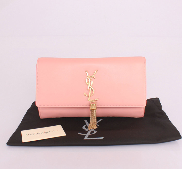 YSL monogramme tassel clutch 234524 pink - Click Image to Close